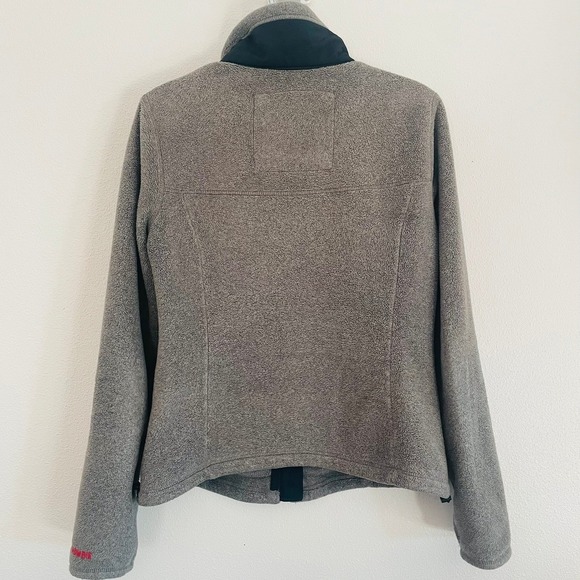 Y2K Abercrombie Fitch Gray Fleece Zip Up Jacket‎ Pockets Cozy Warm Womens L - Picture 6 of 11